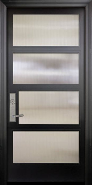 WDMA 42x96 Door (3ft6in by 8ft) Exterior Swing Smooth 36in x 80in 1 Block Left NP-Series Narrow Profile Door 1