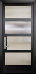 WDMA 42x96 Door (3ft6in by 8ft) Exterior Swing Smooth 36in x 80in 1 Block Left NP-Series Narrow Profile Door 1