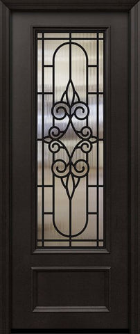 WDMA 42x96 Door (3ft6in by 8ft) Exterior 42in x 96in ThermaPlus Steel Salento 1 Panel 3/4 Lite GBG Door 1