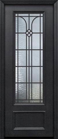 WDMA 42x96 Door (3ft6in by 8ft) Exterior 42in x 96in ThermaPlus Steel Cantania 1 Panel 3/4 Lite GBG Door 1