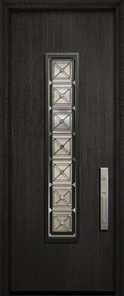 WDMA 42x96 Door (3ft6in by 8ft) Exterior Mahogany 42in x 96in Malibu Solid Contemporary Door with Speakeasy 1