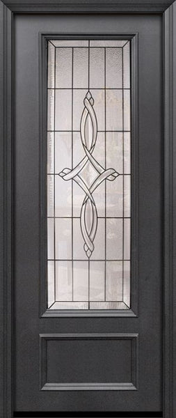 WDMA 42x96 Door (3ft6in by 8ft) Exterior 42in x 96in ThermaPlus Steel Marsais 1 Panel 3/4 Lite Door 1