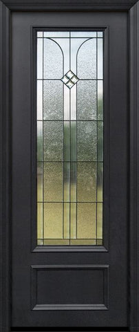 WDMA 42x96 Door (3ft6in by 8ft) Exterior 42in x 96in ThermaPlus Steel Cantania 1 Panel 3/4 Lite Door 1