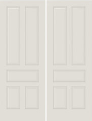 WDMA 44x80 Door (3ft8in by 6ft8in) Interior Barn Smooth 5010 MDF 5 Panel Double Door 1