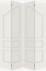 WDMA 44x80 Door (3ft8in by 6ft8in) Interior Swing Smooth 3090 MDF Pair 3 Panel Arch Panel Double Door 1