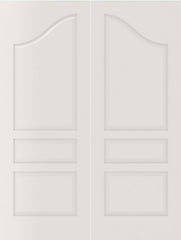 WDMA 44x80 Door (3ft8in by 6ft8in) Interior Swing Smooth 3090 MDF Pair 3 Panel Arch Panel Double Door 2