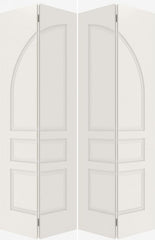 WDMA 44x80 Door (3ft8in by 6ft8in) Interior Barn Smooth 3070 MDF Pair 3 Panel Round Panel Double Door 1