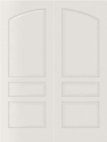 WDMA 44x80 Door (3ft8in by 6ft8in) Interior Bypass Smooth 3060 MDF Pair 3 Panel Arch Panel Double Door 1