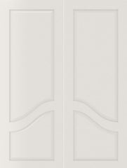 WDMA 44x80 Door (3ft8in by 6ft8in) Interior Swing Smooth 2080 MDF Pair 2 Panel Arch Panel Double Door 1