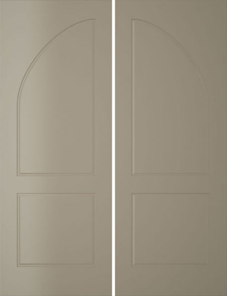 WDMA 44x80 Door (3ft8in by 6ft8in) Interior Swing Smooth 2070 MDF Pair 2 Panel Round Panel Double Door 1