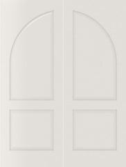 WDMA 44x80 Door (3ft8in by 6ft8in) Interior Swing Smooth 2070 MDF Pair 2 Panel Round Panel Double Door 2