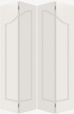 WDMA 44x80 Door (3ft8in by 6ft8in) Interior Swing Smooth 1090 MDF Pair 1 Panel Arch Panel Double Door 2