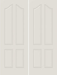 WDMA 44x80 Door (3ft8in by 6ft8in) Interior Barn Smooth 4050 MDF 4 Panel Arch Panel Double Door 1