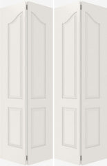 WDMA 44x80 Door (3ft8in by 6ft8in) Interior Barn Smooth 4050 MDF 4 Panel Arch Panel Double Door 2