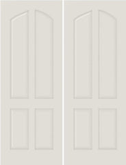 WDMA 44x80 Door (3ft8in by 6ft8in) Interior Bifold Smooth 4020 MDF 4 Panel Arch Panel Double Door 2