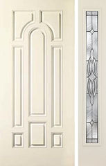 WDMA 44x80 Door (3ft8in by 6ft8in) Exterior Smooth 6 Panel Star Door 1 Side Wellesley Full Lite 1
