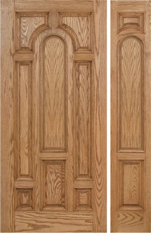 WDMA 44x80 Door (3ft8in by 6ft8in) Exterior Oak Carrick Single Door/1side - 6ft8in Tall 1