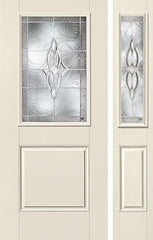 WDMA 44x80 Door (3ft8in by 6ft8in) Exterior Smooth Wellesley Half Lite 1 Panel Star Door 1 Side 1
