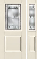 WDMA 44x80 Door (3ft8in by 6ft8in) Exterior Smooth SaratogaTM Half Lite 1 Panel Star Door 1 Side 1