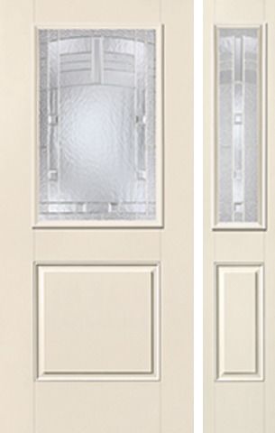 WDMA 44x80 Door (3ft8in by 6ft8in) Exterior Smooth MaplePark Half Lite 1 Panel Star Door 1 Side 1