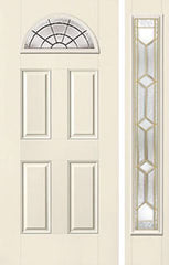 WDMA 44x80 Door (3ft8in by 6ft8in) Exterior Smooth CrystallineTM Fan Lite 4 Panel Star Door 1 Side 1