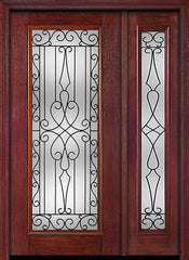 WDMA 44x80 Door (3ft8in by 6ft8in) Exterior Cherry Full Lite Single Entry Door Sidelight Wyngate Glass 1