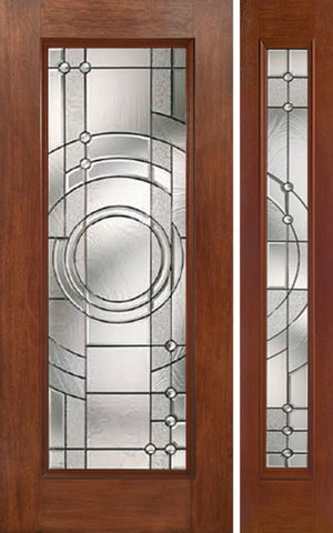 WDMA 44x80 Door (3ft8in by 6ft8in) Exterior Mahogany Full Lite Single Entry Door Sidelight EN Glass 1