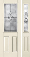 WDMA 44x96 Door (3ft8in by 8ft) Exterior Smooth Wellesley 8ft Half Lite 2 Panel Star Door 1 Side 1