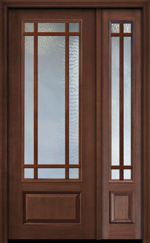 WDMA 44x96 Door (3ft8in by 8ft) French Cherry IMPACT | 96in 3/4 Lite Prairie 9 Lite SDL Door /1side 1