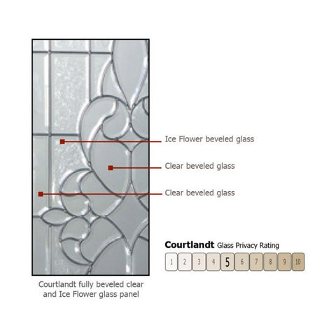 WDMA 44x96 Door (3ft8in by 8ft) Exterior Mahogany 96in 3/4 Lite Courtlandt Door /1side 2