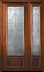 WDMA 44x96 Door (3ft8in by 8ft) Exterior Mahogany 96in 3/4 Lite Bourbon Street Door /1side 1
