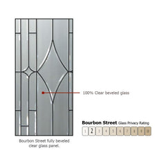 WDMA 44x96 Door (3ft8in by 8ft) Exterior Mahogany 96in 3/4 Lite Bourbon Street Door /1side 2