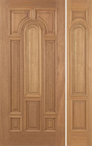 WDMA 46x80 Door (3ft10in by 6ft8in) Exterior Mahogany Revis Single Door/1side Plain Panel - 6ft8in Tall 1