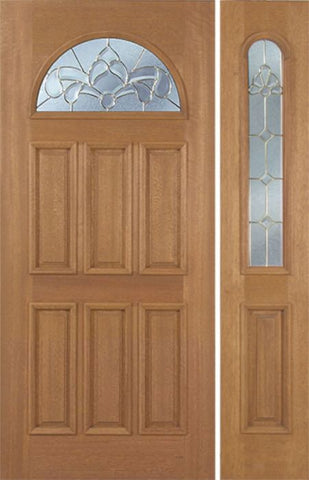 WDMA 46x80 Door (3ft10in by 6ft8in) Exterior Mahogany Jefferson Single Door/1side w/ C Glass 1