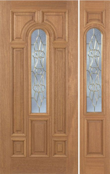WDMA 46x80 Door (3ft10in by 6ft8in) Exterior Mahogany Revis Single Door/1side w/ OL Glass - 6ft8in Tall 1