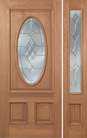 WDMA 46x80 Door (3ft10in by 6ft8in) Exterior Mahogany Maryvale Single Door/1side w/ A Glass 1