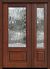 WDMA 46x80 Door (3ft10in by 6ft8in) Patio Cherry IMPACT | 80in 3/4 Lite Privacy Glass Door /1side 1