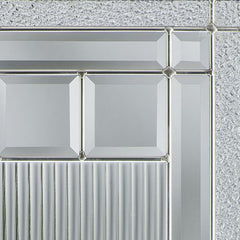 WDMA 46x80 Door (3ft10in by 6ft8in) Exterior Oak Fiberglass Impact Door 1/2 Lite Saratoga 6ft8in 1 Sidelight 2