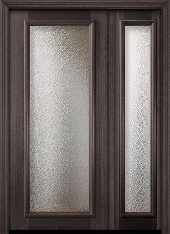 WDMA 46x80 Door (3ft10in by 6ft8in) Exterior Mahogany 80in Full Lite Portobello Door /1side 1