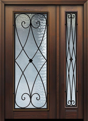 WDMA 46x80 Door (3ft10in by 6ft8in) Exterior Cherry IMPACT | 80in Full Lite Charleston Door /1side 1