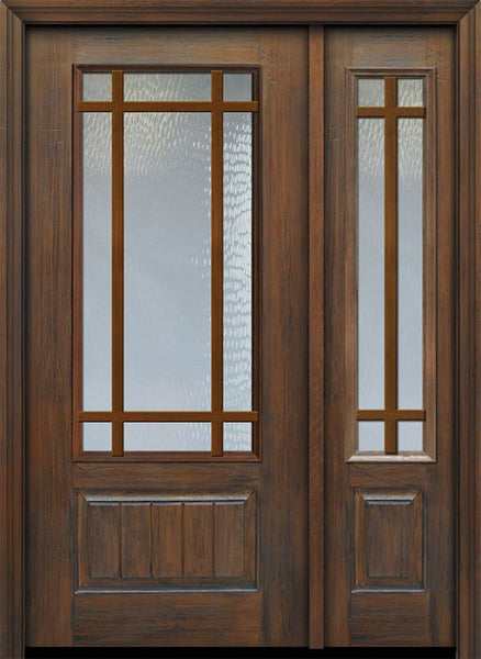 WDMA 46x80 Door (3ft10in by 6ft8in) Patio Cherry 80in 3/4 Lite 1 Panel 9 Lite SDL Door /1side 1