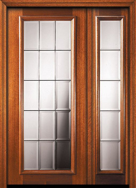 WDMA 46x80 Door (3ft10in by 6ft8in) Exterior Mahogany 80in Full Lite French Door /1side 1