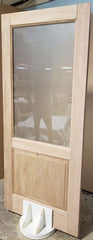 WDMA 46x84 Door (3ft10in by 7ft) Exterior Swing Mahogany 1/2 Lite Single Entry Door Full Sidelights 4