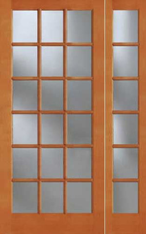 WDMA 46x96 Door (3ft10in by 8ft) Exterior Fir 1518 18-Lite Door Sidelight 1