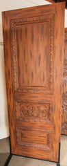 WDMA 48x120 Door (4ft by 10ft) Exterior Mahogany Tuscany Style Hand Carved Single Door scroll motif 3