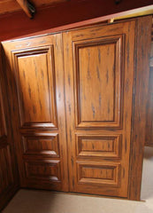 WDMA 48x120 Door (4ft by 10ft) Exterior Mahogany Tuscany Style Hand Carved Single Door scroll motif 5