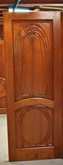 WDMA 48x120 Door (4ft by 10ft) Exterior Mahogany AN-2013-1 Hand Carved 2-Panel Art Nouveau Single Door 3