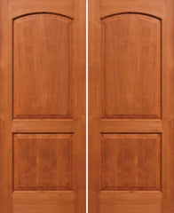 WDMA 48x80 Door (4ft by 6ft8in) Interior Alder 80in Two Panel Soft Arch Ovalo Sticking Double Door 1