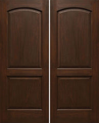 WDMA 48x80 Door (4ft by 6ft8in) Interior Mahogany 80in Two Panel Soft Arch Ovalo Sticking Double Door 1