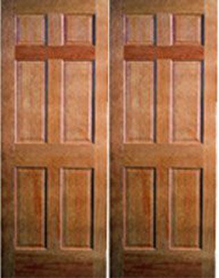 WDMA 48x80 Door (4ft by 6ft8in) Interior Barn Pine 80in 6 Panel Double Door | 108 1